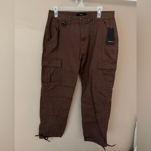 NWT Forever 21 Cargo Pants in Dark Brown